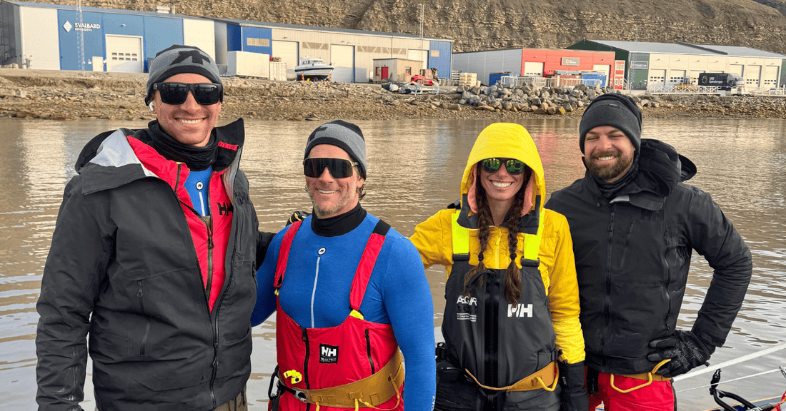 4 individuals standing at the end of their arctic row after using RecPak