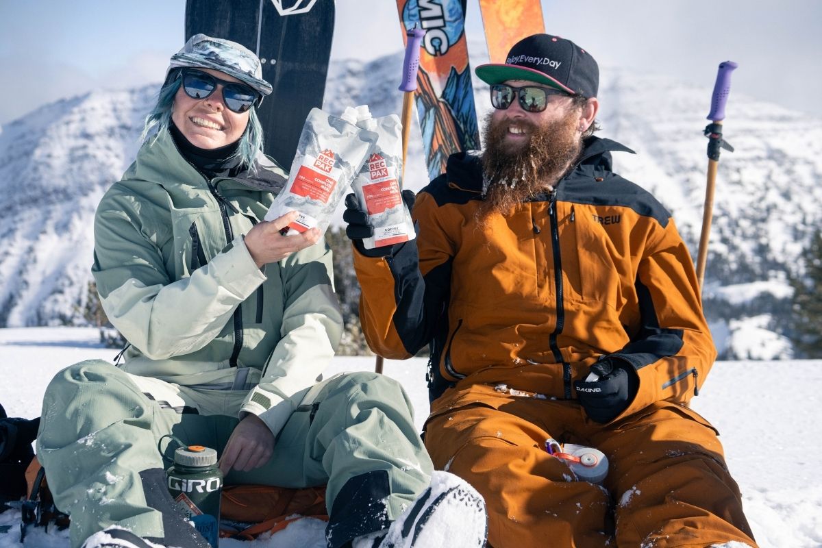 skiers enjoy Recpak, a Veteran-Owned Ultralight Meal Company