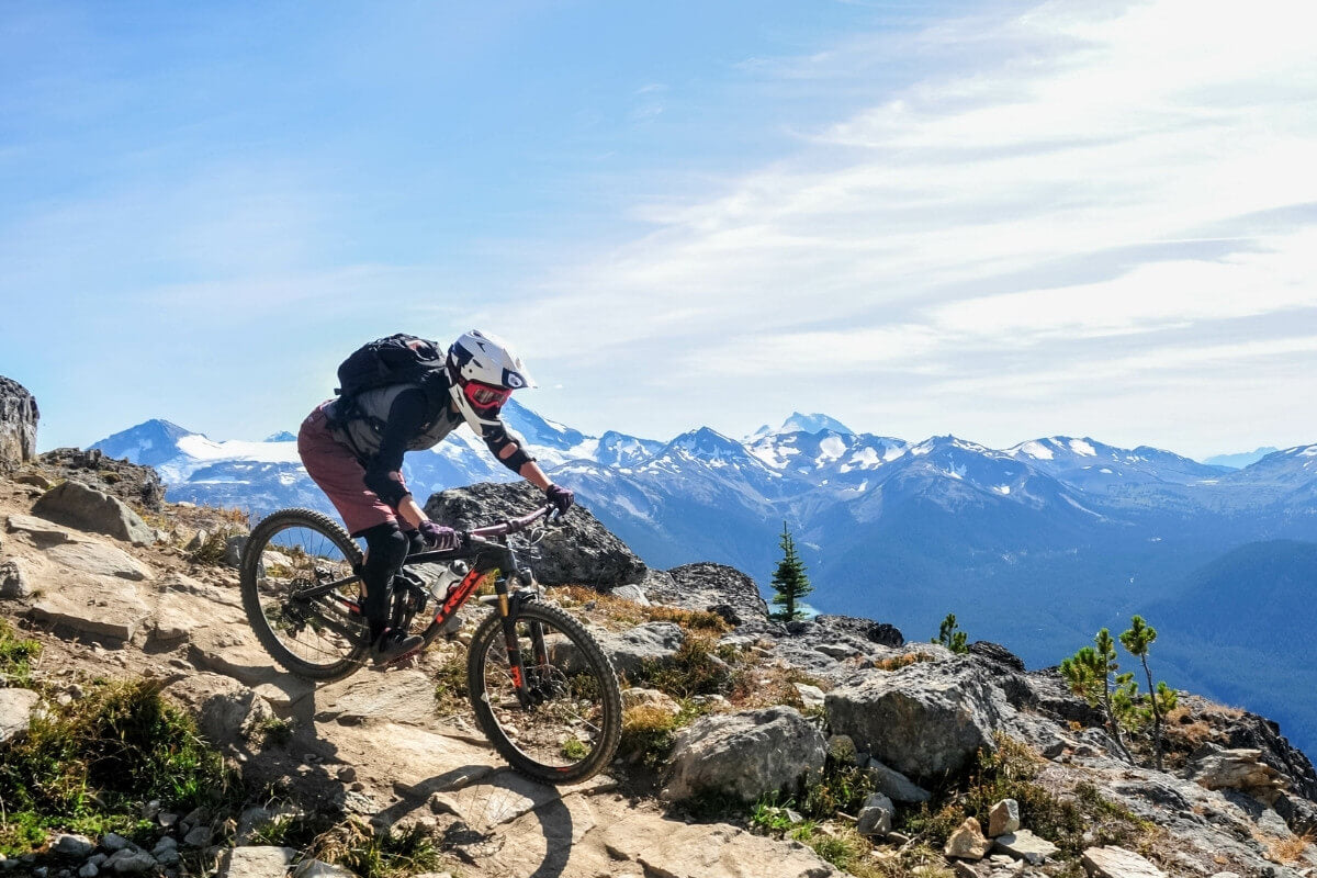 mountain biking in mountains while fueling with Recpak instant meals