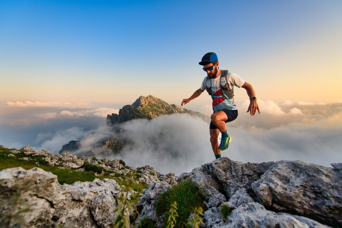 Recp[ak is perfect for pro athletes like this runner in the mountains