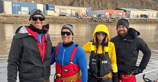 4 individuals standing at the end of their arctic row after using RecPak 