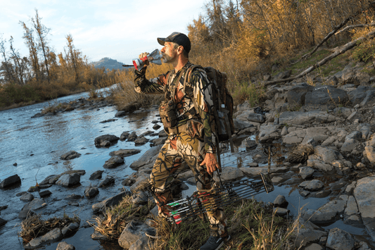 Hunter drining Recpak, the best lazy camping meal